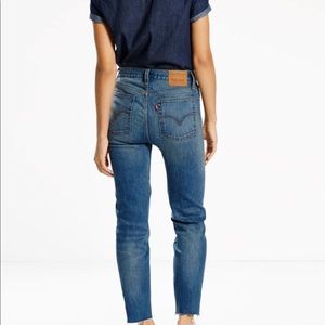 Levi’s wedgie fit white cone denim